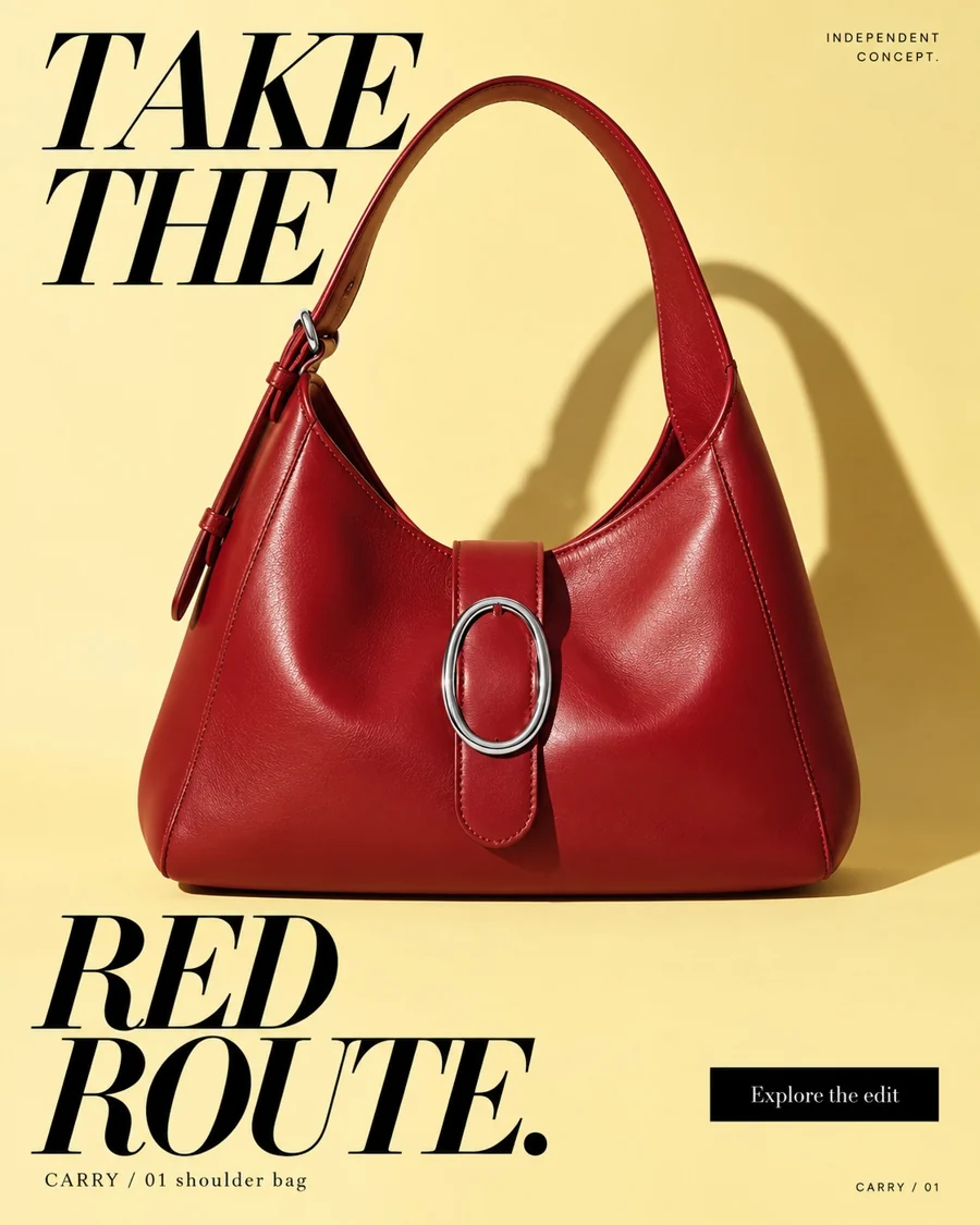 Carry 01: leather goods / static ad, independent concept by RAIKORA