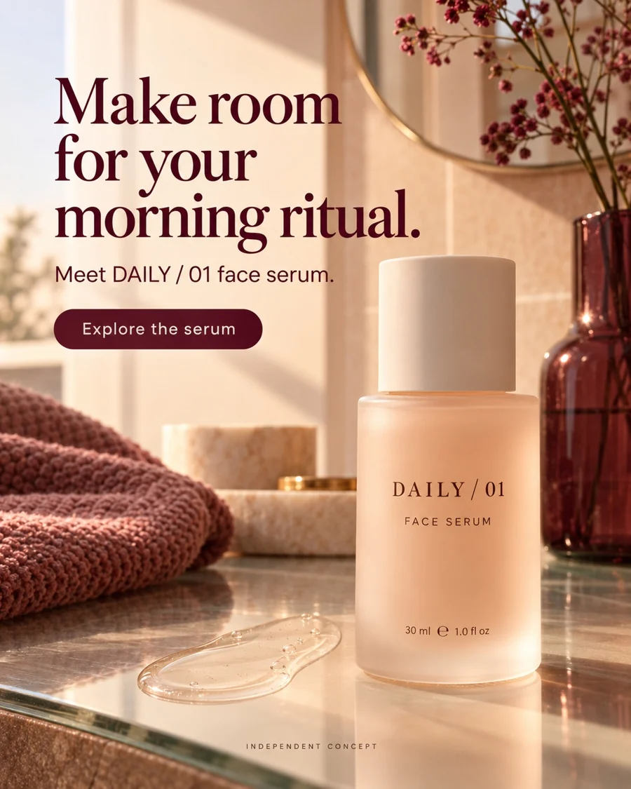 Daily 01 — static ad / direction a, independent concept