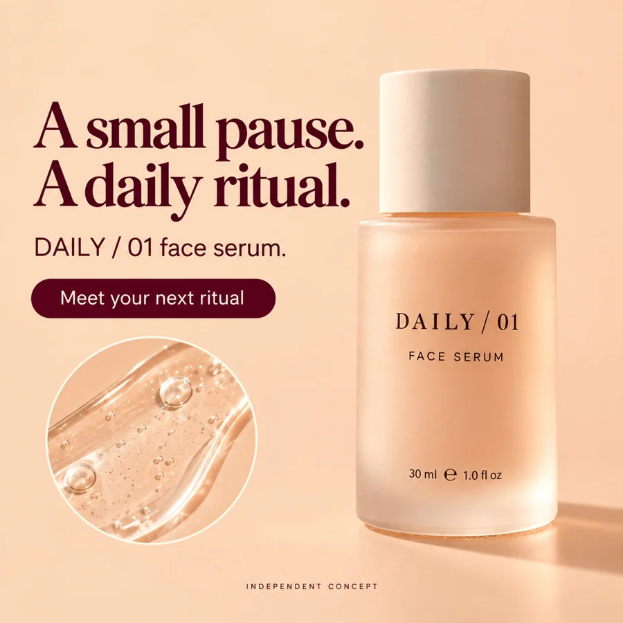 Daily 01 — static ad / direction b, independent concept