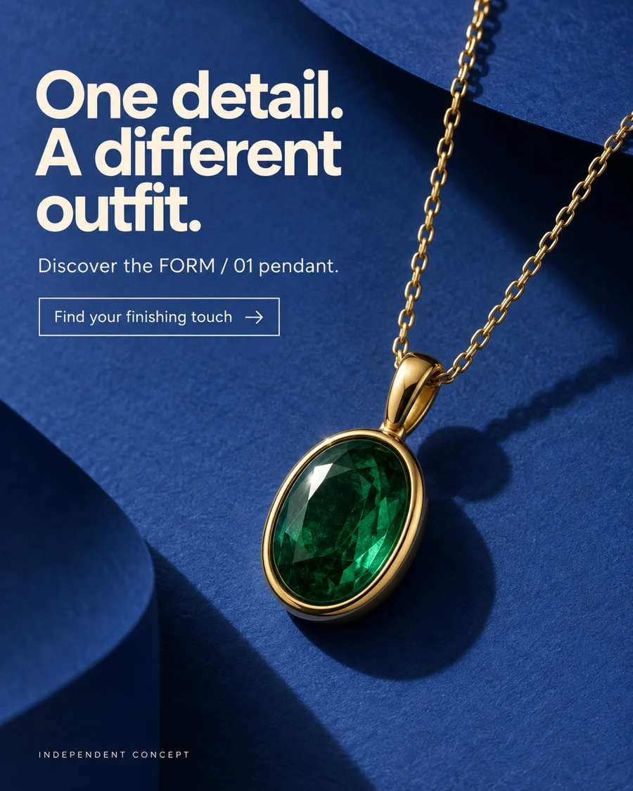 One Detail: jewellery / static ad, independent concept by RAIKORA
