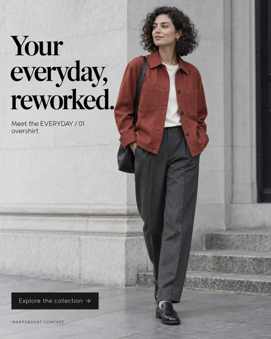 Everyday 01 — static ad / direction a, independent concept